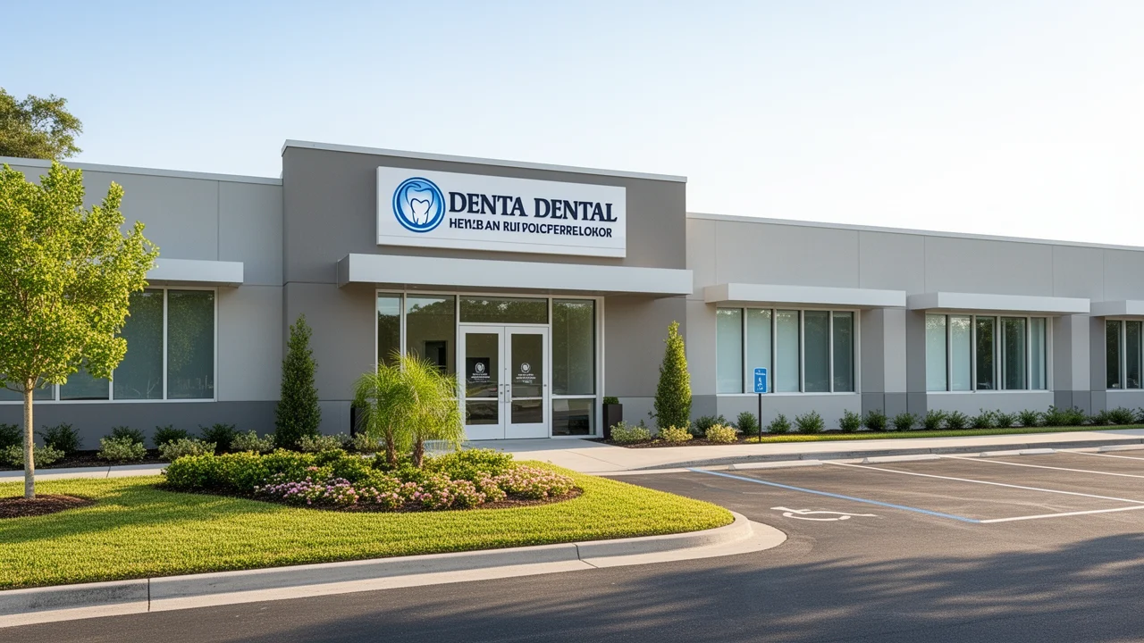 The professional exterior of the McAllen Dental office building in McAllen, Texas.