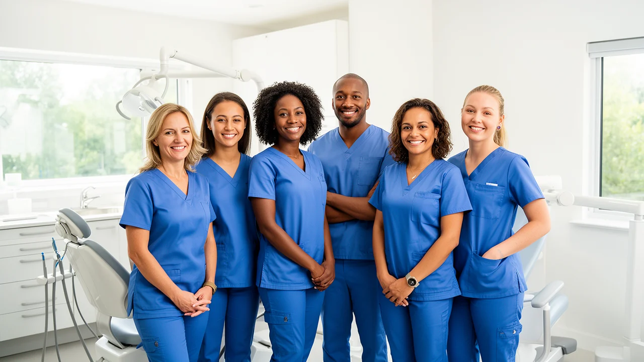 The caring dental team at McAllen Dental in their modern office, ready to serve the Rio Grande Valley community.
